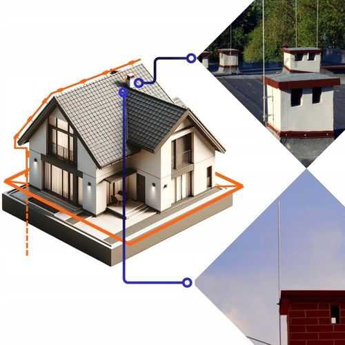 Iglica Kominowa Odgromowa 1,3 m Na Piorunochron Z Nierdzewnym Mocowaniem na Arena.pl