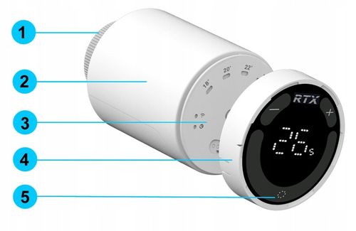 Głowica Termostat RTX do Grzejnika i Podłogówki +Zdalny Czujnik ZigBee na Arena.pl