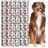 MOKRA KARMA DLA PSA 36x415g 75% MIĘSA KAWAŁKI W SOSIE 14,94 kg MIX bez kury