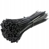 OPASKI ZACISKOWE NYLONOWE CZARNE MOCNE TRYTKI 100SZT 300x4,8MM