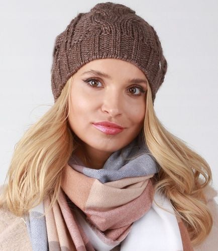 Brązowa czapka damska smerfetka - A4 na Arena.pl