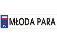 Tablica samochodowa Młoda Para, 50 x 11,5cm