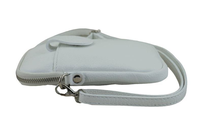 Skórzane etui na telefon - Białe zdjęcie 4