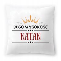 Poduszka Dla Natana Na Urodziny Ze Zdjęciem Na Prezent Biała 40X40 Cm