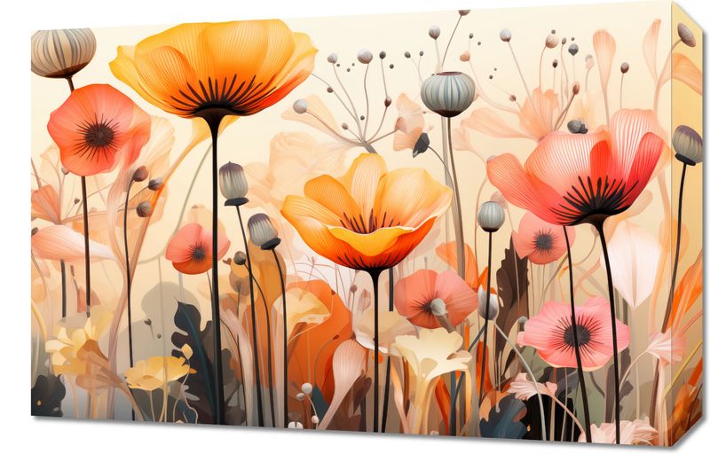 Obraz 60x40cm Taneczne Maki zdjęcie 1