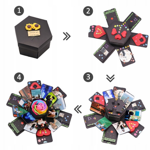 PUDEŁKO NIESPODZIANKA - EXPLODING BOX DO SAMODZIELNEGO ZŁOŻENIA zdjęcie 4