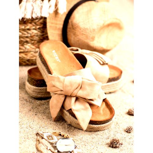 Modne Beżowe Klapki r.40 na Arena.pl