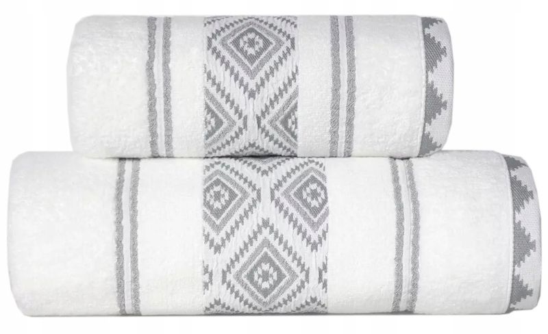 Ręcznik Azteka 70x130 biały aztecki Greno zdjęcie 1