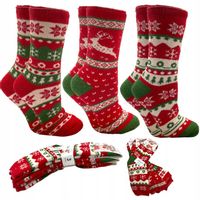 3x WEŁNIANE skarpetki ALPAKA ciepłe GRUBE damskie ZIMOWE skarpety 35-38