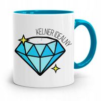 Dla Kelnera Kubek Błękitny Kelner Idealny Z Nadrukiem Ze Zdjęciem