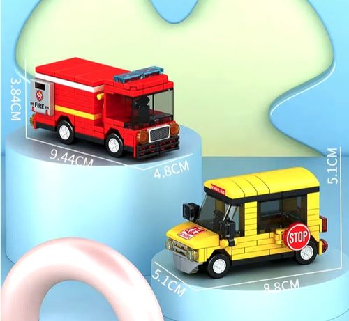 KLOCKI KONSTRUKCYJNE 8w1 POJAZDY MIEJSKIE ZESTAW KLOCKÓW DLA DZIECI na Arena.pl