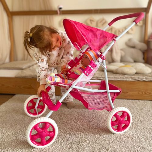 WOOPIE ROYAL Wózek dla Lalek Spacerówka w Kwiaty na Arena.pl