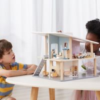 ZABAWKOWE  DREWNIANE LALKI RODZINA LALEK ZESTAW