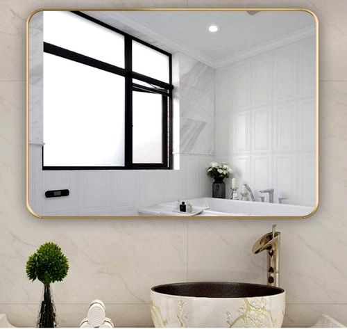 Lustro LOFT 60x80cm złote  FX-05 ścienne łazienkowe do salonu sypialni loftowe Industrialne minimalistyczne na Arena.pl