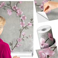 TAPETA SAMOPRZYLEPNA ŚCIENNA OKLEINA WINYLOWA KWIATY EFEKT 3D IMITACJA
