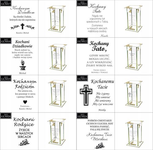 Ekskluzywny znicz szklany złoto biały PERSONALIZOWANY GRAWER dla SZWAGIERKI na Arena.pl