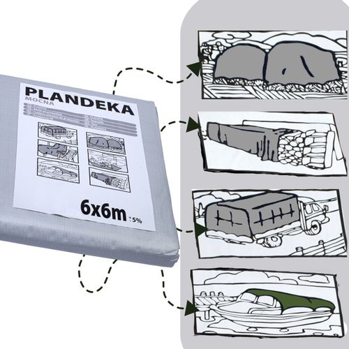 AWTOOLS PLANDEKA SREBRNA 120g 5* 6m na Arena.pl