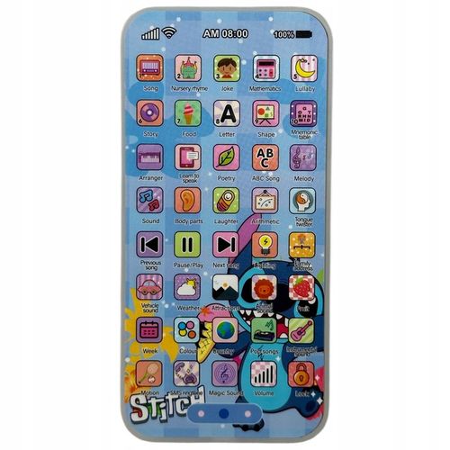 INTERAKTYWNY TELFON STICH DLA DZIECI USB C ŁADOWANY DŹWIĘKI NAUKA ZABAWKOWY na Arena.pl