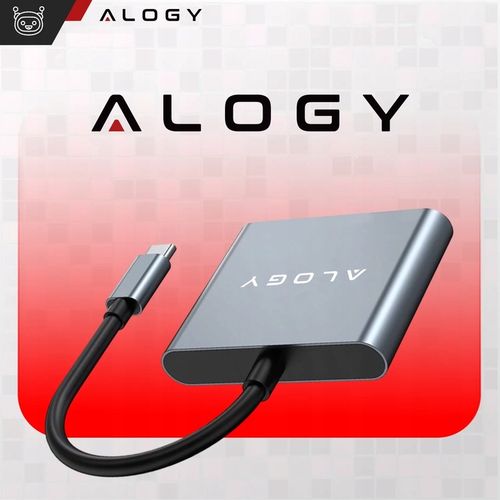 Adapter Przejściówka ALOGY 3w1 MHL HUB USB C HDMI PD do MacBook Samsung na Arena.pl