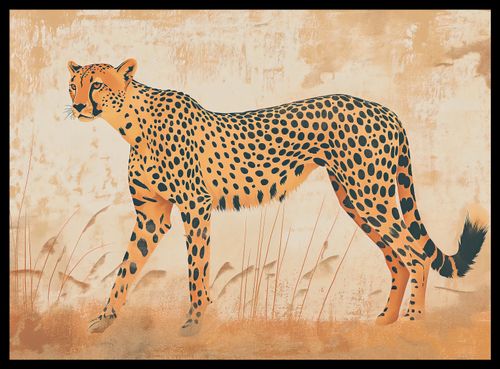 Plakat 55x40cm Gepard w Ruchu na Arena.pl
