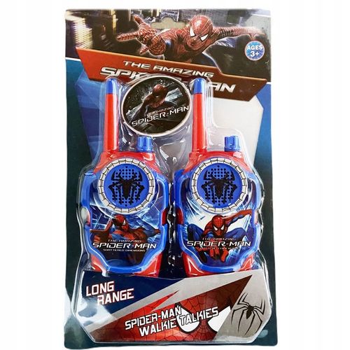 SPIDERMAN WALKIE TALKIE SPIDER MAN ŁOKI TOKI DWIE KRÓTKOFALÓWKI SŁUCHAWKI na Arena.pl
