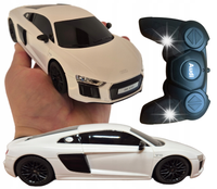Autko Zdalnie Sterowane AUDI R8 Białe Samochód Auto Na Pilot 2,4GHz RC 1:24