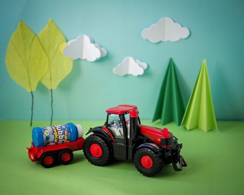 TRAKTOR PUSZCZAJĄCY BAŃKI MYDLANE MUZYKA ŚWIATŁO + PRZYCZEPA na Arena.pl