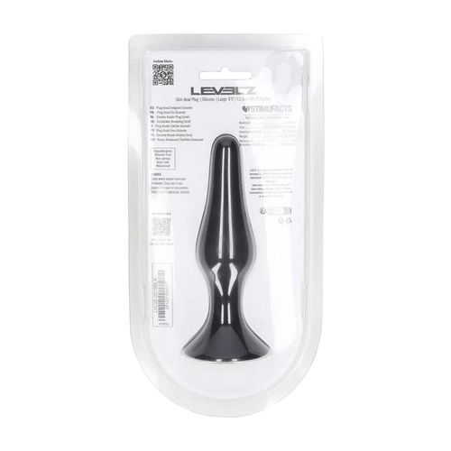 Slim Silicone Anal Plug - L - Black na Arena.pl
