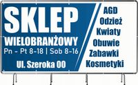 BANER REKLAMOWY 200x100cm projekt w cenie różne wzory SKLEP WIELOBRANŻOWY