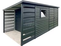 Schowek - domek 3,5x2m - wiata 1m - Brama dwuskrzydłowa - okno -TS1152