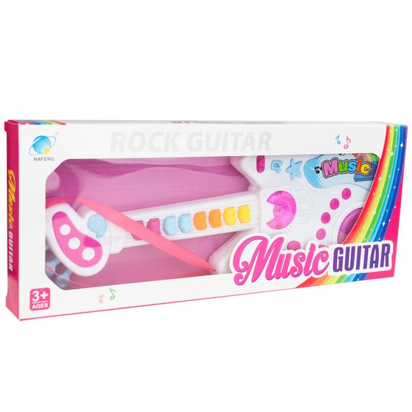 GITARA ROCKOWA INTERAKTYWNA DLA DZIECI ŚWIECI GRA INSTRUMENT MUZYCZNY LED zdjęcie 8
