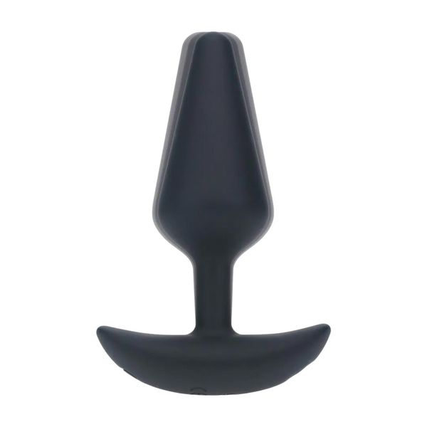 Classic Vibrating Silicone Anal Plug - M - Black zdjęcie 5