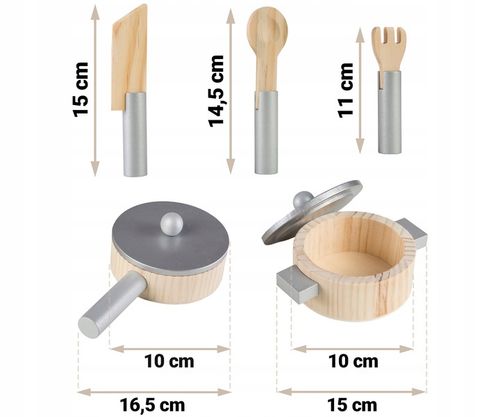 ZESTAW KUCHNIA DREWNIANA DLA DZIECI KUCHENKA RETRO DUŻA PALNIKI + ACKESORIA na Arena.pl