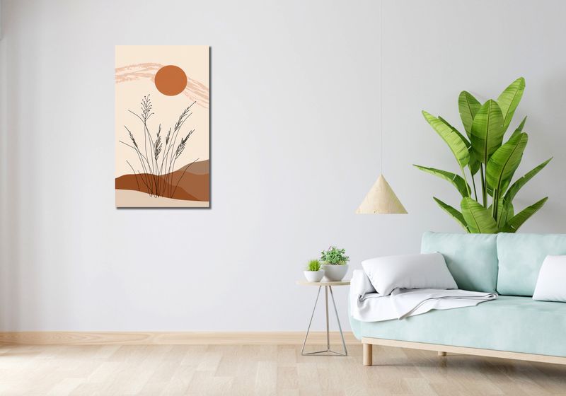 Obraz 50x90cm Złote Źdźbła zdjęcie 2