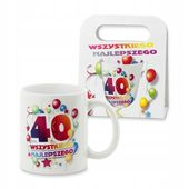 kubek w torebce Wszystkiego najlepszego ''40''