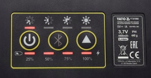 REFLEKTOR GŁOŚNIK POWERBANK 3w1 2000lm BLUETOOTH na Arena.pl