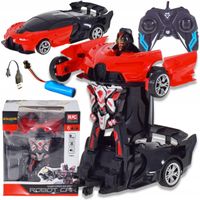 AUTO ROBOT AUTOBOT RC PILOT JEŹDZI ŚWIECI DŹWIĘK 2W1 ZABAWKA SAMOCHÓD