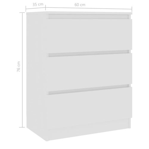 Komoda biała 60x35x76cm VidaXL na Arena.pl