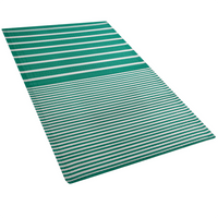 Dywan zewnętrzny 90 x 180 cm zielono-biały HALDIA