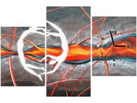 60CM 90 ZEGAR 3 ELEM TANIEC PŁOMIENIACH ŚCIENNY