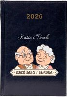 Kalendarz A5 2026 z nadrukiem tygodniowy PREZENT NA DZIEŃ DZIADKA I BABCI
