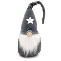 SKRZAT KRASNAL GNOM ŚWIĄTECZNY DEKORACYJNY OZDOBA SZARY