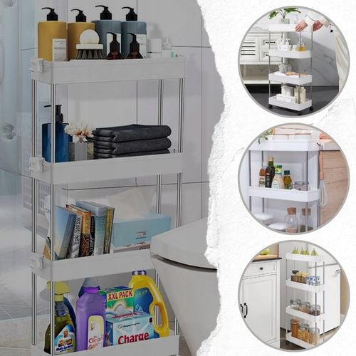 PÓŁKA ŁAZIENKOWA KUCHENNA SZAFKA NA KÓŁKACH REGAŁ 4 POZIOMOWY Z na Arena.pl