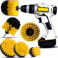 5x SZCZOTKI SPRZĄTAJĄCE DO CZYSZCZENIA NA WIERTARKĘ WKRĘTARKĘ PADY ZESTAW