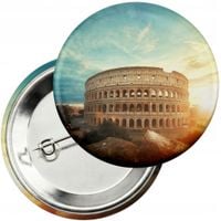 Przypinka z agrafką 59mm - RZYM KOLOSEUM WIDOKI ZABYTEK