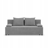 KANAPA FERMO Rozkładana Funkcja Spania WYGODNA SZTRUKS JASNY SZARY