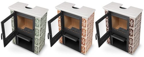 Kominek kaflowy piec wkład kominkowy wolnostojący koza JASMIN 3 kolory na Arena.pl