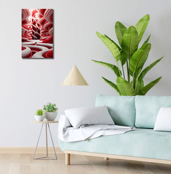 Obraz 30x50cm Czerwone Wiry zdjęcie 2