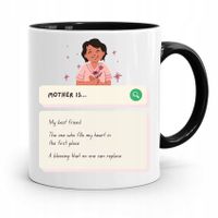 Kubek Czarny Prezent Dla Mamy Matki Mother Is... Z Nadrukiem Ze Zdjęciem