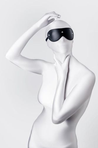 anonymo mask, pu leather, black, 24 cm na Arena.pl